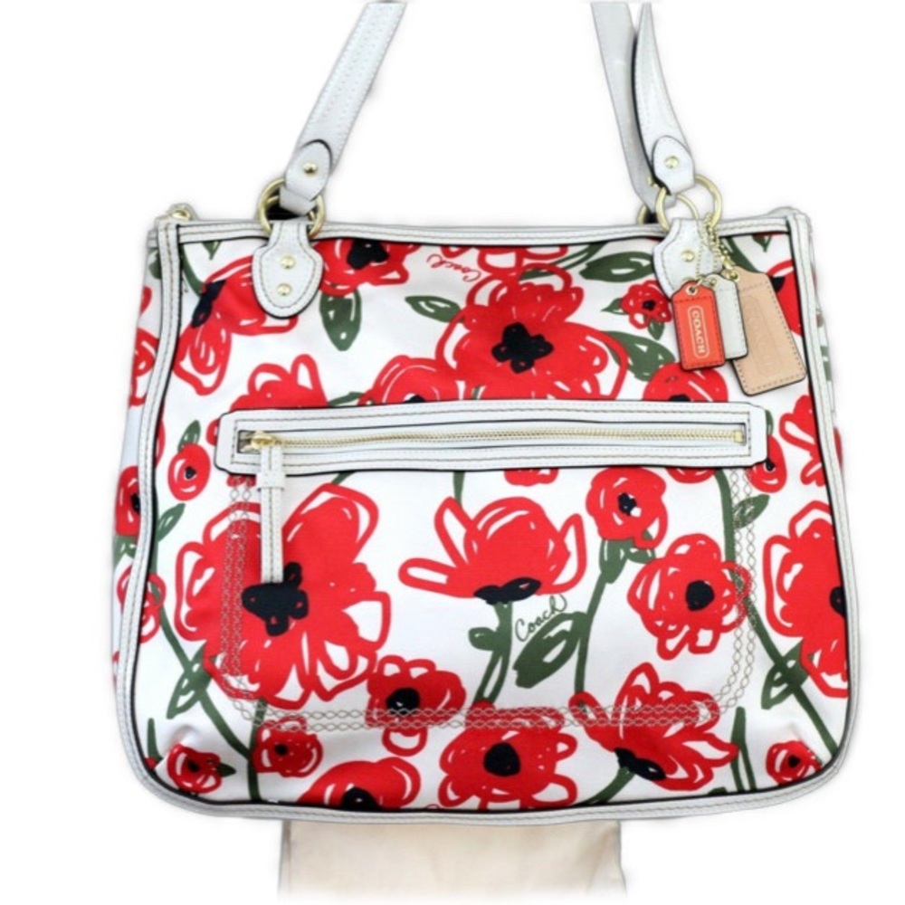 Coach floral canvas handbag